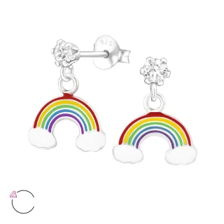 Regenbogen Ohrringe aus 925 Silber