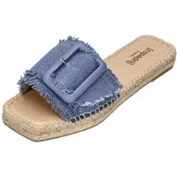 espadrij l´originale BELFORT LINEN Pantolette Dusty Blue