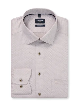 OLYMP - Modern Fit: Businesshemd braun - Gr. - 39