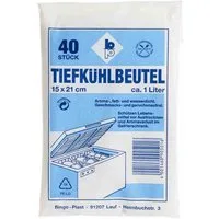 Bingo-Plast Gefrierbeutel Tiefkühlbeutel 1,0 l, 15 x 21 cm, 40 Stück