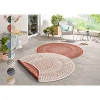 HANSE Home Teppich Porto Wendeteppich, rund, Höhe: 5 mm, In-& Outdoor, Wetterfest, Balkon, Garten, Wohnzimmer, Wasserfest