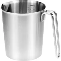 FELIXLEO Messbecher Messbecher 1L Edelstahl 304 mit Skala Schüttrand spülfest., (1-St)