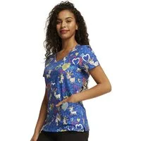 Cherokee Funktionsbluse Bunt bedruckter Damen Kasack "Goat u Babe" Kasack mit Motiv