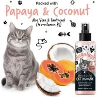 Bugalugs Fellpflege Bugalugs Katzenparfüm Papaya Kokosnuss Deo für Katzen, 200 ml, (1-St), Katzenparfüm, Lake District Wasser, langanhaltender Duft