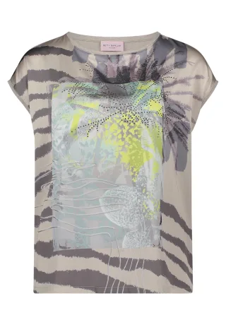 betty barclay - so cosy - - Blusenshirt Beige/Grau - Gr. - 48