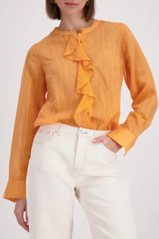 monari - Bluse mit Volants - Gr. - 42