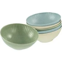CreaTable Müslischale Valencia, Mehrzweckschale 6-tlg, Porzellan, (Set, 6-tlg), Elegant, Boho Chic