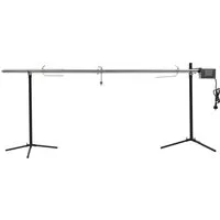 vidaXL Grillkamin Automatischer Grillspieß mit Motor Edelstahl 207×45×81 cm