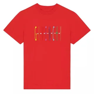 Rotes T-Shirt mit schmaler Passform und Herz-Logo von Givenchy