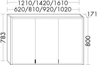 Burgbad Sp.-Schr.RL20 800x810x171 RL20, SPVK080PN688 SPVK080PN688
