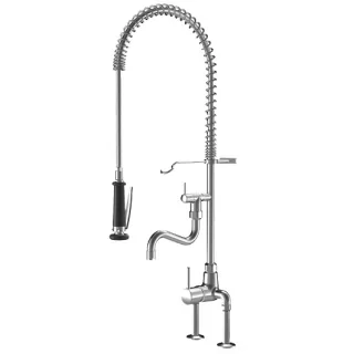 KWC Hebelmischer GASTRO Schwenkauslauf, AD153 A200 B270,Anschl,130mm, chromeline,121294 121294