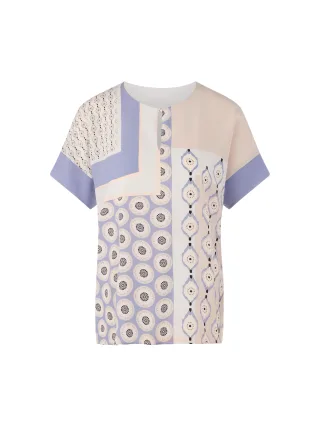 Marc Cain Collections - Blusenshirt mit Materialmix light desert taupe - Gr. - 36