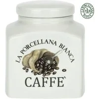La Porcellana Bianca Kaffeedose Kaffeedose Retro Vorratsdose dekorative Vintage Kaffee Dose 1,1l, Porzellan, (3-tlg), Geschenkebpx