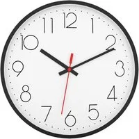 Intirilife Wanduhr (Wanduhr lautlos, ohne Tickgeräusche klassiche moderene Quarzuhr)