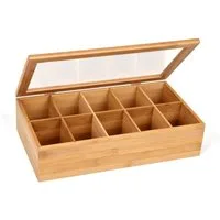 GRÄWE Teebox GRÄWE Teebox aus BAMBUS 10 Fächer, Bambus