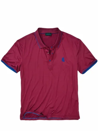 Mey & Edlich Herren Dranbleiber-Poloshirt Rot 91 % Polyester, 9 % Elasthan