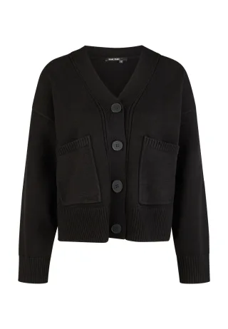 Marc Aurel - Strickjacke mit aufgesetzten Taschen black - Gr. - 36