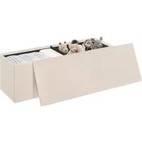 EUGAD Sitzbank (1-St), mit Stauraum, Teddystoff-Bezug, 200 kg belastbar