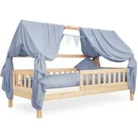 Ehrenkind Betthimmel Deko Hausbett, Kinderzimmer-Deko-Set (Kinderzimmer Deko), Betthimmel & Wimpelkette für magische Momente, hochwertige Materialien