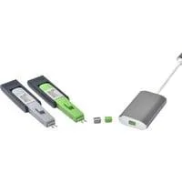 ESSENTIAL HDMI Port Lock (HMD04) + Lock Key Mini (U04), Einsteckschloss Farbcode Grün, 4 Stück + 1 Schlüssel