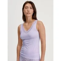 CALIDA Tanktop Natural Comfort Lace elastisch, V-Ausschnitt, weiche Spitze, breite Träger
