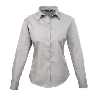 Premier - Bluse für Damen Langärmlig (Silber)