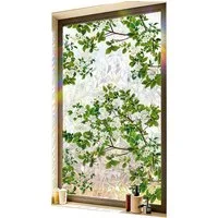 Agger Fensterfolie Grüne Blatt Fensterfolie, Fenster Privatsphäre Folie