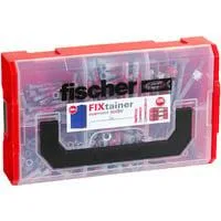 FixTainer - DuoPower kurz/lang + DuoTec Kippdübel hellgrau/rot, 200-teilig