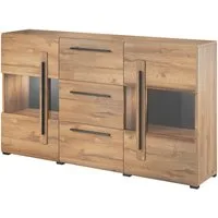 Lomadox Sideboard TURDA-83, Grandson Nb. mit Glas Elementen inkl. LED Beleuchtung 180/103/39 cm