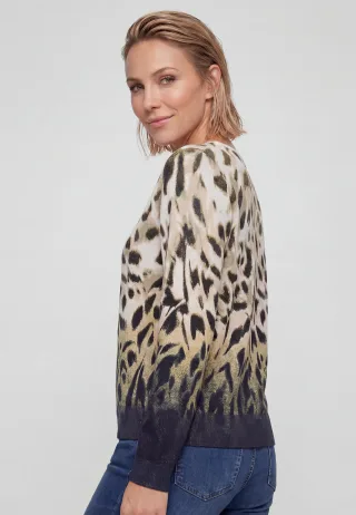 Olsen - Pullover Long Sleeves Moss Green - Gr. - 38