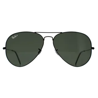 Lunettes De Soleil Ray-Ban Aviator 3025 Noir Vert Polarisé 002/58