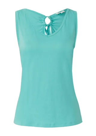 s.Oliver Red Label - Jersey-Top mit Cut-out blau - Gr. - 44