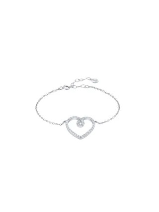 LEIS Armband 925 Sterling Silber rhodiniert Glänzend Zirkonia weiß
