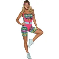 Leg Avenue Kostüm Sexy Aerobic Girl Kostüm, Workout-Dress für wilde 80er Partys
