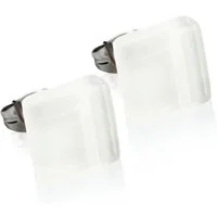 ALEXASCHA Paar Ohrstecker Kleine quadratische Stecker aus Glas • hypoallergener Edelstahl • 10mm