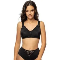 Viania Soft-BH 184460 (1-tlg) ohne Bügel Helga Komfortträger vorgeformte Cups Schwarz