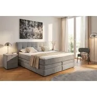 Jockenhöfer Gruppe Boxspringbett AMY in Cord, erhältlich in den Breiten 180cm & 200cm, mit Bettkasten und Topper