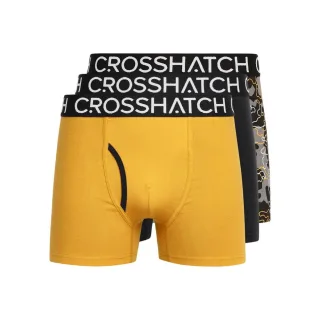 Crosshatch - "Lynol" Boxershorts für Herren (3er-Pack) (Gelb)