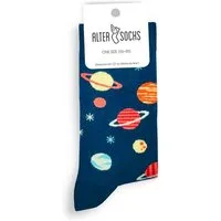 AlterSocks Freizeitsocken Lustige Socken Kosmos Socken Damen & Herren Unisex Größe 36 – 45 (1 Paar)