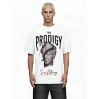 trueprodigy Oversize-Shirt Jamie Logoprint Rundhals dicker Stoff