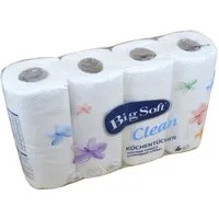 MORACELL s.r.o. Papierküchenrolle 4 Rollen á 50 Blatt Küchenrolle Big Soft 2-lagig Haushaltsrolle, 2-lagig