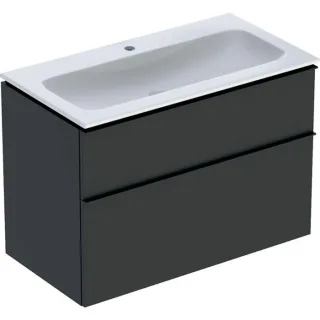 Geberit Icon Waschtisch mit Unterschrank 90 cm 502337JK1 Waschtisch-Set 90x63x48cm, weiß, Korpus/Griff lava matt