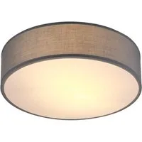 monzana Deckenleuchte Deckenleuchte, Innenbeleuchtung, Deckenlampe Stoff Grau 30 cm Modern E27 Rund 1 Flammig Deckenleuchte