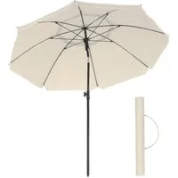 SONGMICS Sonnenschirm, ∅160/∅180/∅200cm,UPF 50+,mit Tragetasche,ohne Ständer
