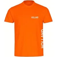 multifanshop T-Shirt Herren Holland - Brust & Seite - Männer
