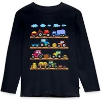 Spreadshirt T-Shirt Fahrzeuge Auf Dem Bauernhof Kinder Premium Langarmshirt (1-tlg)