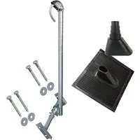 PremiumX SAT-Halterung Dachsparrenhalter feuerverzinkt 120cm Sparrenhalter Dach Montageset
