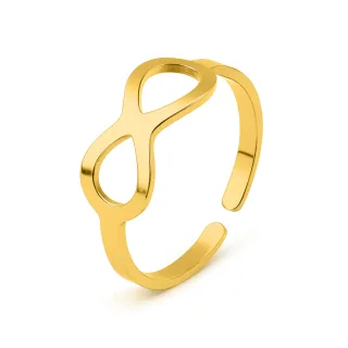 Luxenter Ring mit 18-karätiger Gelbgold-Beschichtung – Ziko