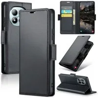 CLM-Tech Handytasche für Xiaomi Redmi Note 15 Pro+ / 15 Pro Plus 5G PU Leder Klapphülle (schwarz, 1-tlg., Flip Case inklusive Standfunktion und Kartenfächer), Magnetverschluss, RFID-Blockierung