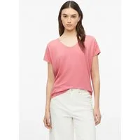 s.Oliver Kurzarmshirt T-Shirt Fließendes Jersey-Shirt mit überschnittenen Schultern